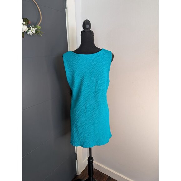 Soft Surroundings Mandalay Turquoise Textured Tank Style #27734 - M - Picture 3 of 8